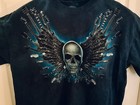 UNIQUE, Guitars & Skulls, T shirt. SCREEN PRINT ART, by Vincent Hie. — photo 4