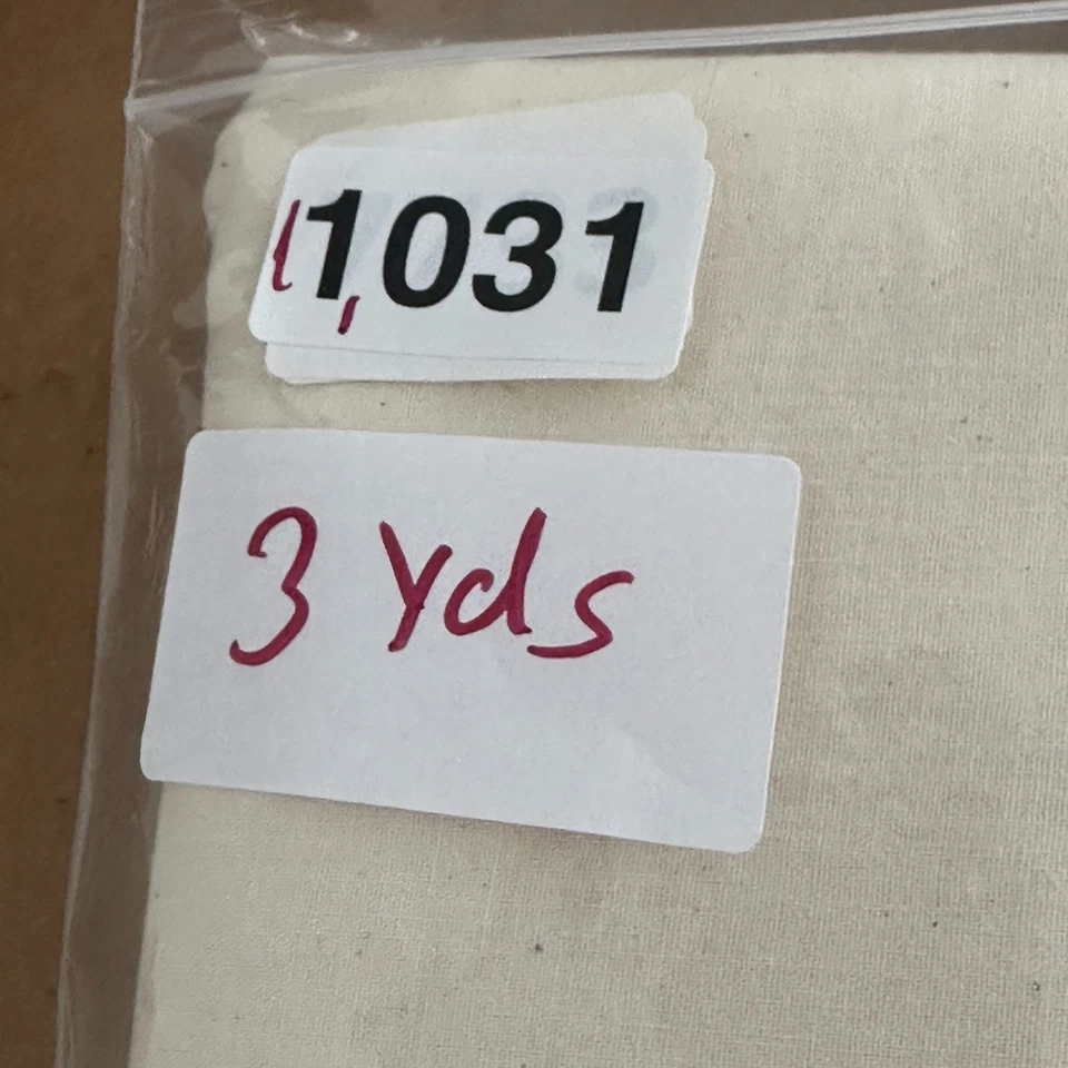 Muslin Fabric 3 Yards Lightweight Unbleached Natural Cotton Material Sewing - Image 4 of 4