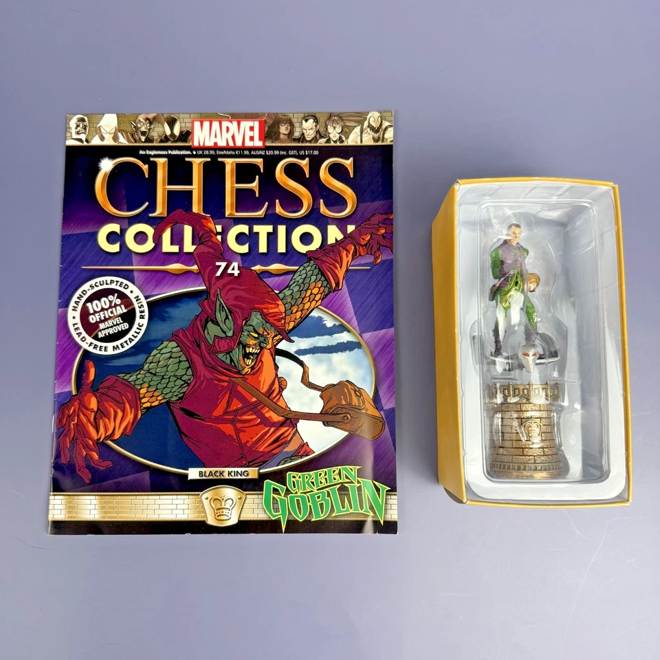 Eaglemoss Chess Piece #74 Green Goblin Black King New in box with magazine - Image 2 of 3