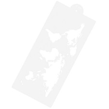 2 Pieces Map Stencil Cake Decoration Molds for Fondant Countries