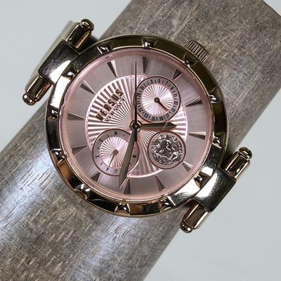 Versus Versace Women VSPOS5521 Day Date All Stainless Steel Quartz Watch 6 1/4''