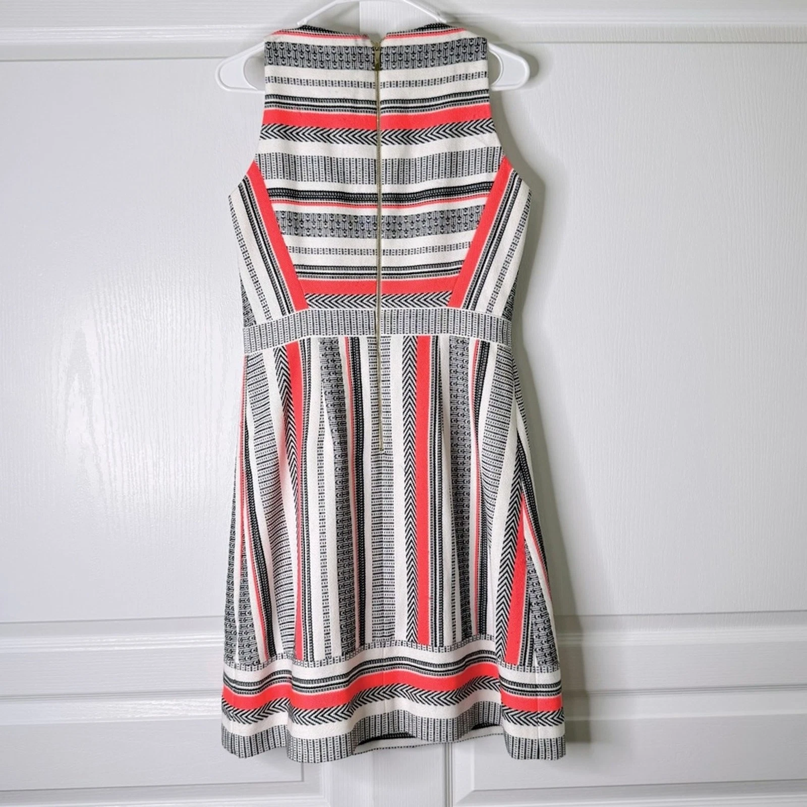 Mini abito Kate Spade tweed senza maniche A Line girocollo foderato finto taglia 10