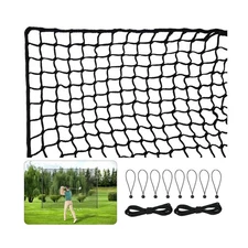 Nylon Golf Hitting Net 10-50FT,Easy Setup Hitting Net with Rope and Elastic B...
