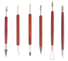 Double-Ended Clay Sculpting Tools Set, 6 Pcs Pottery Carving Tools