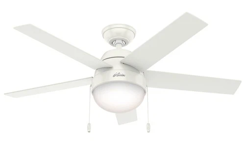Hunter Fans - Anslee 46 Inch Ceiling Fan with LED Light Kit and Pull Chain-Fresh - Picture 1 of 4