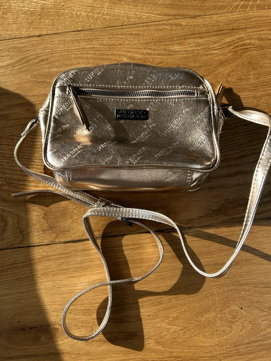 Sac De Week-end Superdry Japan - Simili Cuir Rose Et Bleu - Rare Unisexe