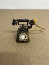 Vintage 1970's Durham Industries Miniature Cast Metal Telephone, No.4~Hong Kong 