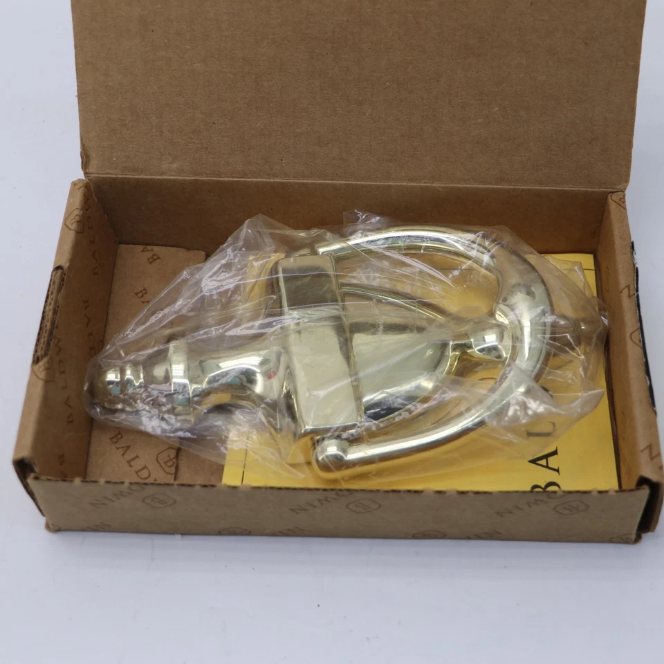 Llamador de puerta Baldwin de latón pulido macizo tradicional colonial acabado de por vida Foto 3 de 4