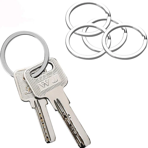 Schlüsselringe FLACH Schlüsselring Stahlringe Edelstahl Anhänger Design Key Ring - Bild 5 von 7