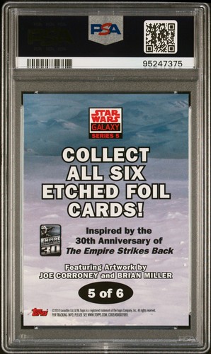 Luke Skywalker Darth Vader PSA 9 2010 Star Wars Galaxy Serie 5 Lámina Grabada #5 - Imagen 2 de 2