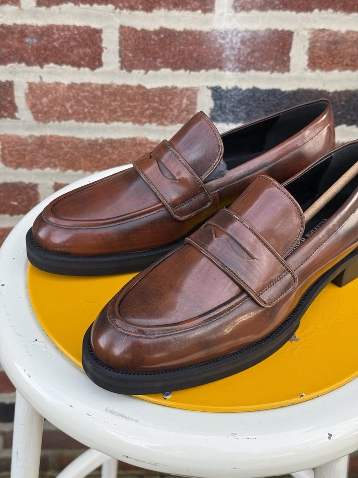 Mocasines Charles David Delusion Plataforma Cuero Marrón Unisex  Foto 4 de 4