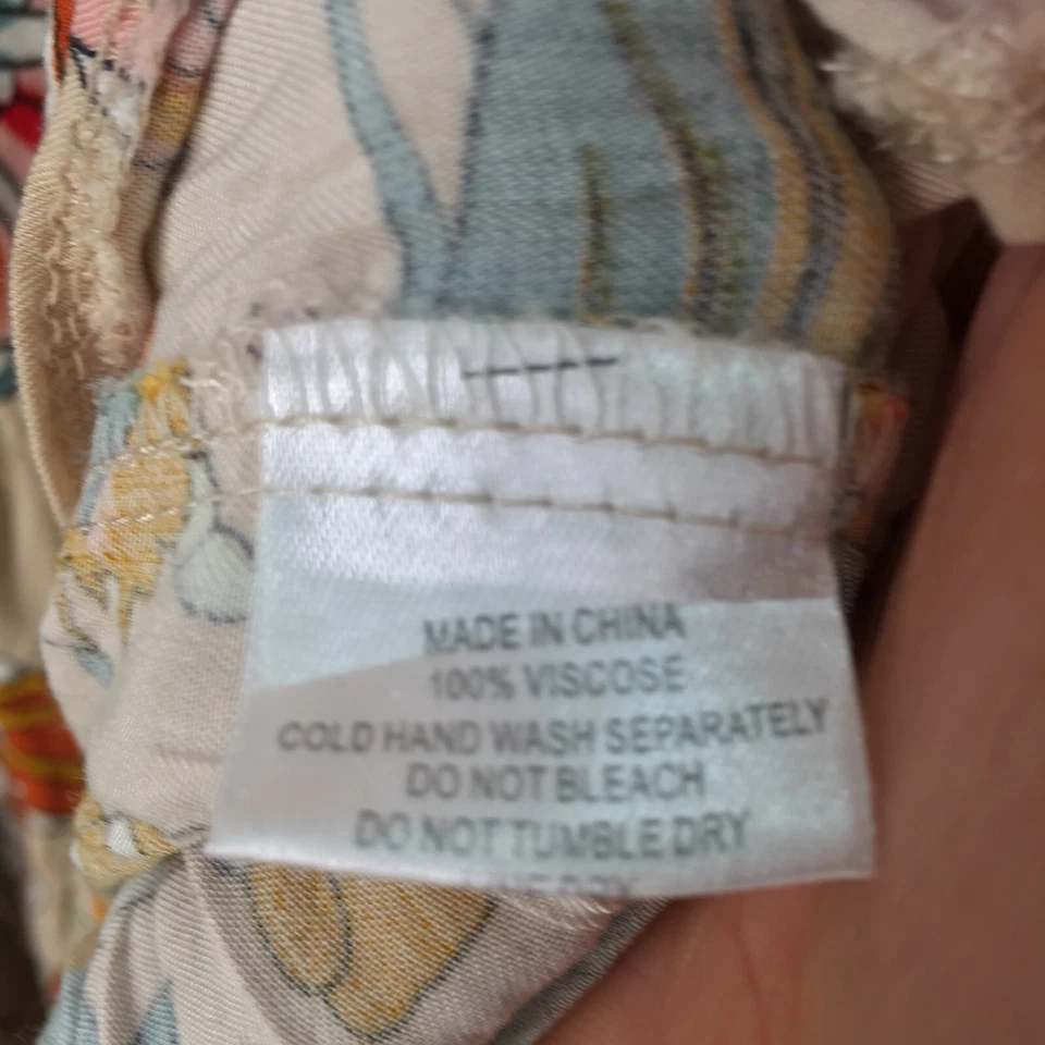 Vestido Silver Wish Mujer 10 Cambios Midi Beige Floral Manga Corta Cuello en V 102829 Foto 4 de 4