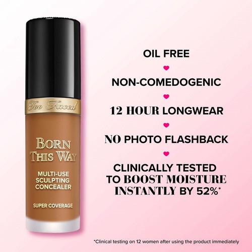 Too Faced Born This Way Super Coverage Multi-Use Sculpting Concealer Chai - Picture 4 of 10