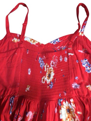 Torrid Dress Plus Size 1 Red Floral Stretch Waist - 第 4/9 張圖片