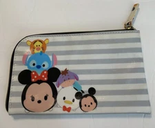 Disney Makeup Cosmetic Bag Zip Pouch 8” x 4.5” Pencil Case EUC