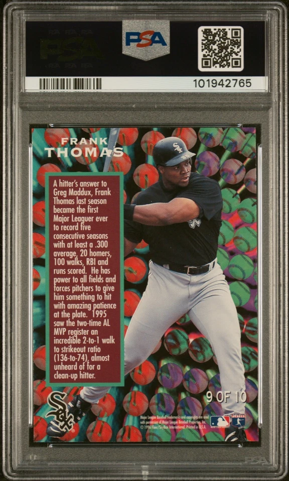 Actualización Fleer 1996 Frank Thomas💪Soaring Stars⭐️PSA 10🚨GEMA COMO NUEVA💎Súper raro🔥HOF Foto 2 de 2