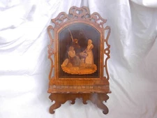 ANTIQUE ITALIAN SORRENTO WOOD MARQUETRY BOOK STAND,19th CENTURY.