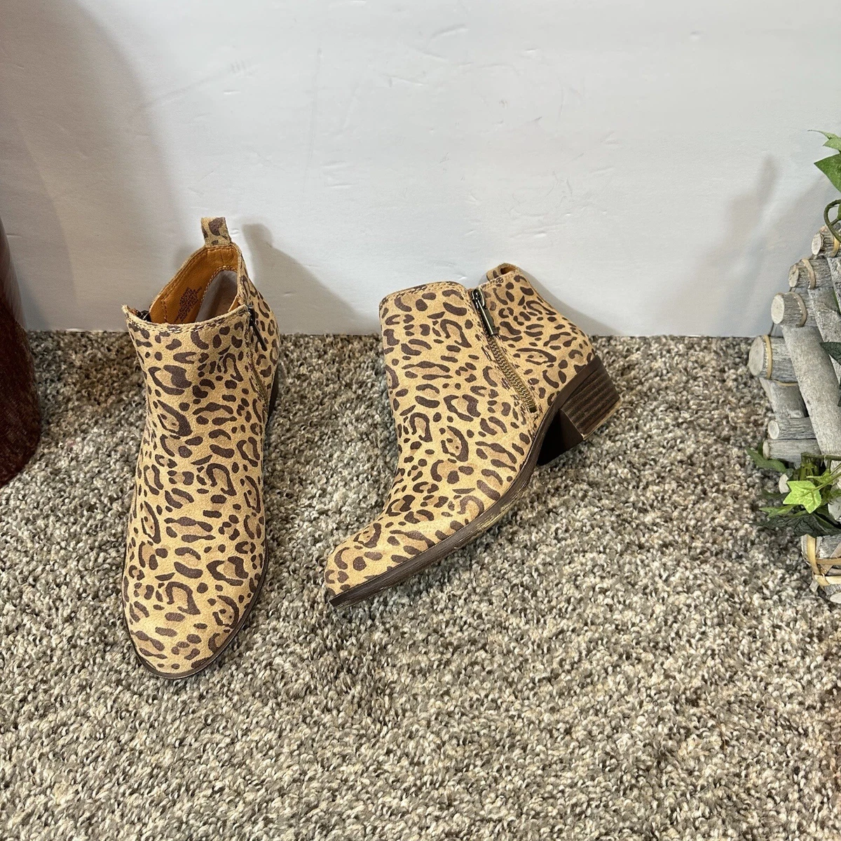 Lucky brand leopard clearance boots