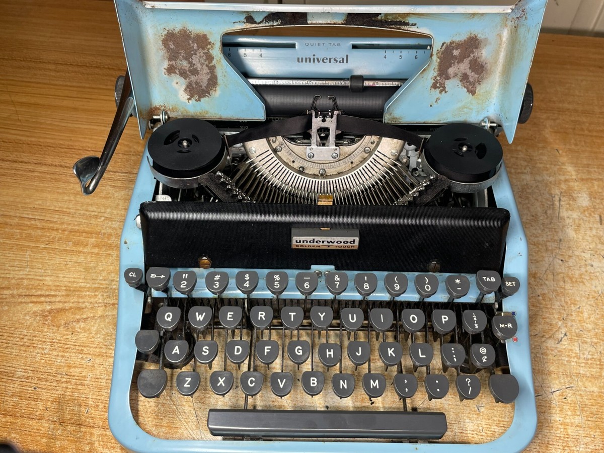 1955 Underwood Universal Vintage Portable Typewriter Working