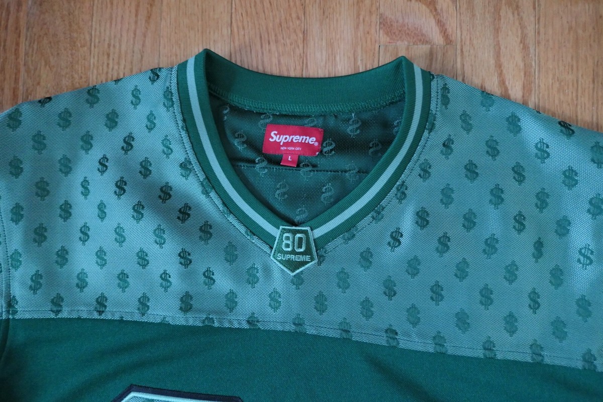 美品Supreme Monogram Football Jersey グリーンS Supreme Monogram Football Jersey – Dark Green – Size Large