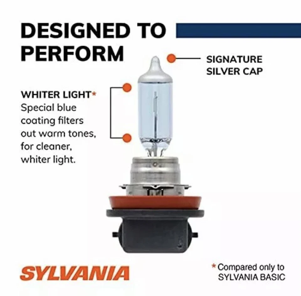 SYLVANIA H11 SilverStar High Performance Halogen Headlight Bulb Contains 2 Bu... - Image 4 of 4