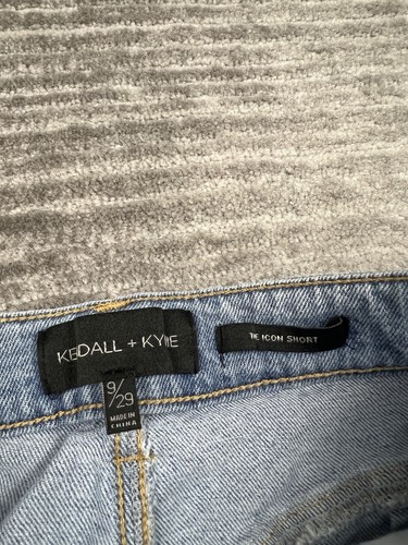 Kendall + Kylie Shorts Womens 9/29 Blue Light Wash The Icon Short Cuffed - Picture 11 of 13