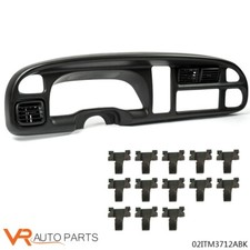 Fit For 98-2002 Dodge Ram 1500 2500 3500 Pickup Black Dash Board Bezel W Vents