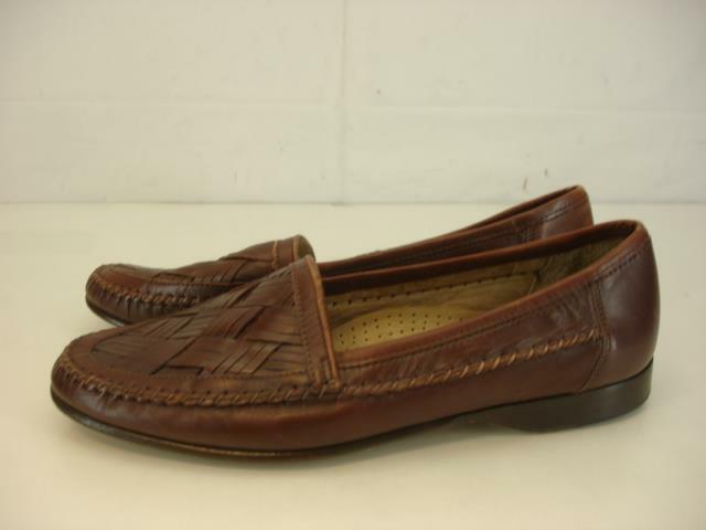 Mens sz 8.5 M Stamati Mastroianni Reservation Hand Italy Leath Max 85% OFF Made in Brown