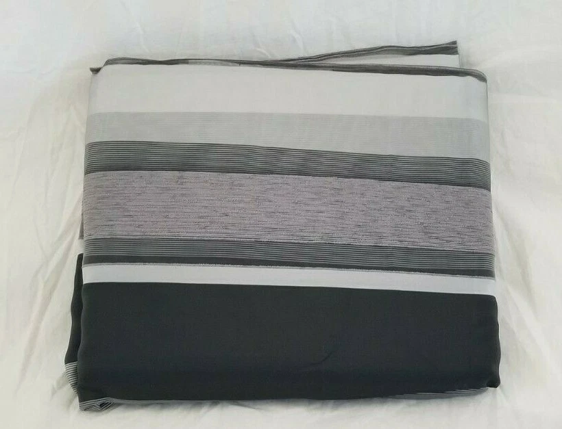 2 paneles de bolsillo Softline Calvin Stripe Rod (1 par) 110" x 96" nuevo en paquete Foto 3 de 4