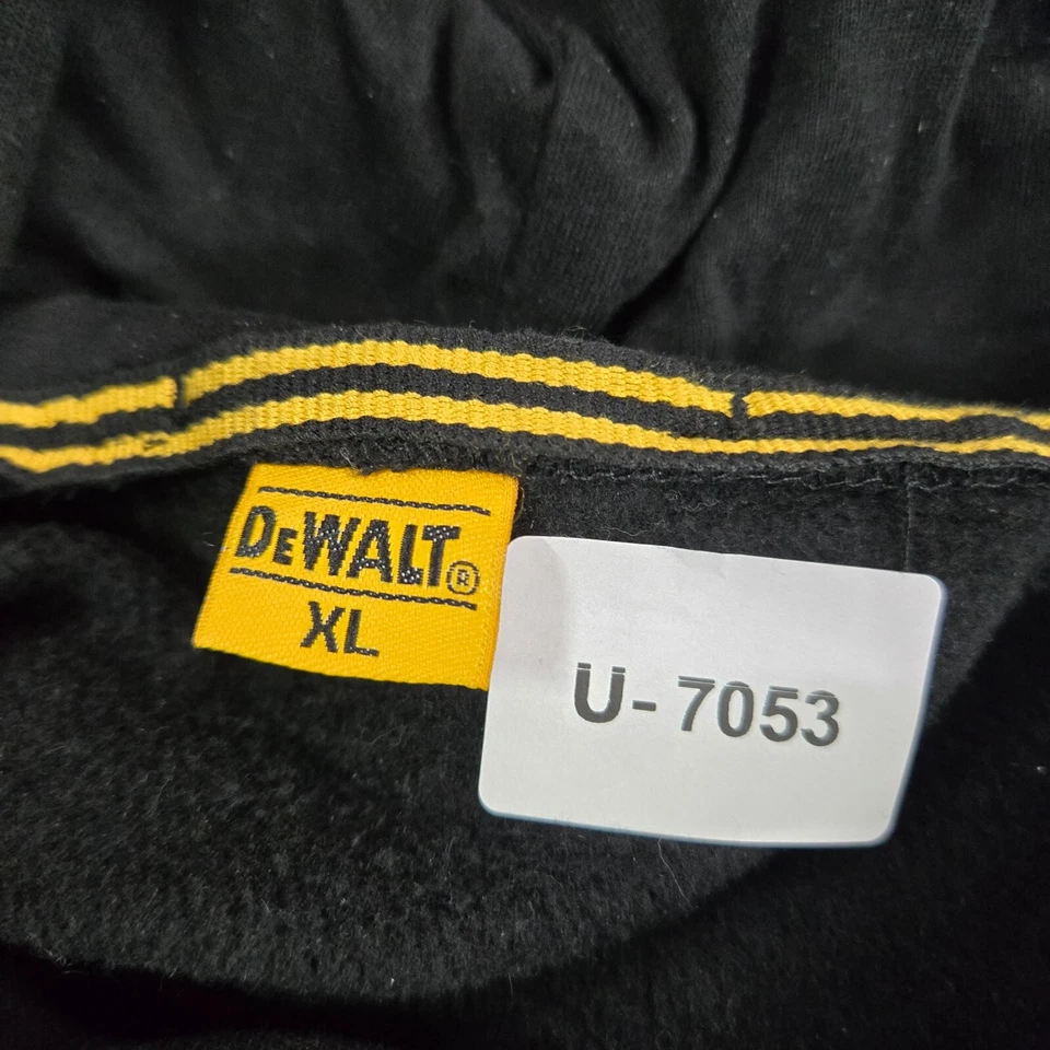 Sudadera DeWalt Hombre XL Negra Bolsillos Logo Gráfico Polar Cordón LEER Foto 2 de 4