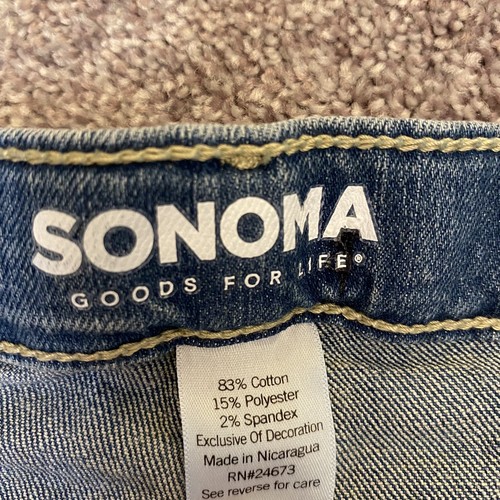 Sonoma Boys Adjustable Waist Stretch Blue Straight Jeans Youth Size 10 - Picture 9 of 12