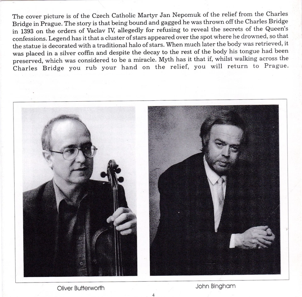 Oliver Butterworth, Violin & John Bingham, Piano - Bohemian Violin: Suk, Drdla - Bild 3 von 3