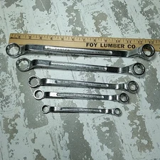 1980's Forged In USA Offset Double Box End Wrench Set of 5 Pc 7/8 - 3/8