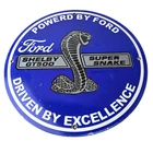 Vintage Ford Motors Porcelain Shelby Sign - Super Snake Gas Pump Automotive Sign