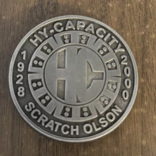 2000 Hy Capacity Scratch Olson Limited Edition Belt Buckle Advertising Farm