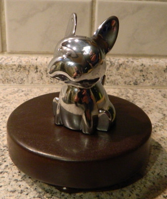 Umbra Zoola Chrome Silber French Bulldog Figur Ringhalter Schmuck Kette