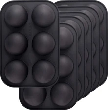 Dome Mousse - Black, Pudding, Jelly, Cake, 6 Packs 6-Cavity Half Sphere Mol