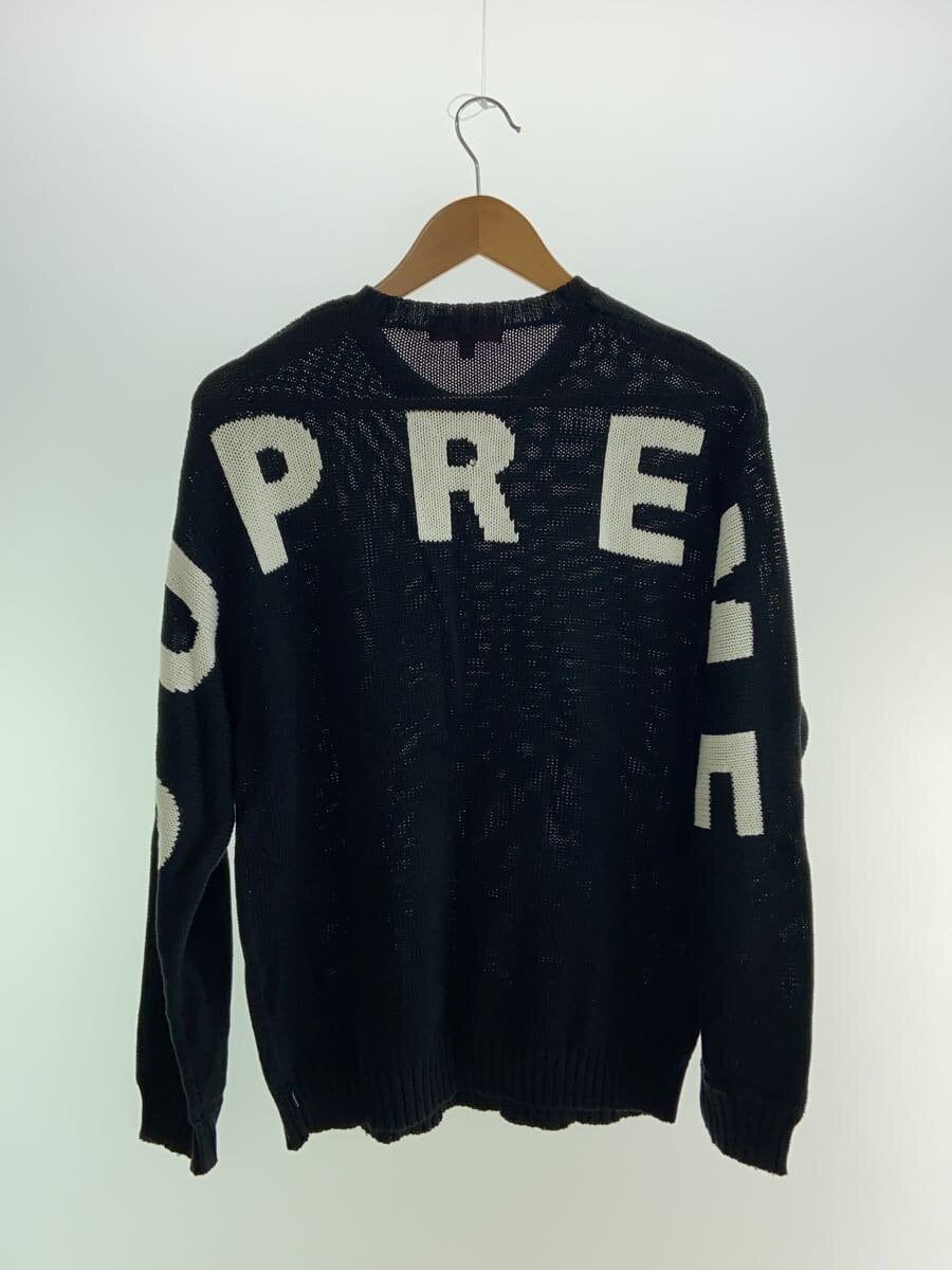 Supreme Knit Sweater 20ss Back Logo & (Thin) M Cotton BLK