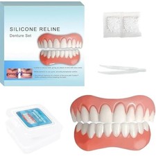 Moldable False Teeth,Silicone Dentures,Men and Veneers Teeth for Women,Upper ...