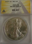 2001 Silver Eagle $1 - ANACS 7844316