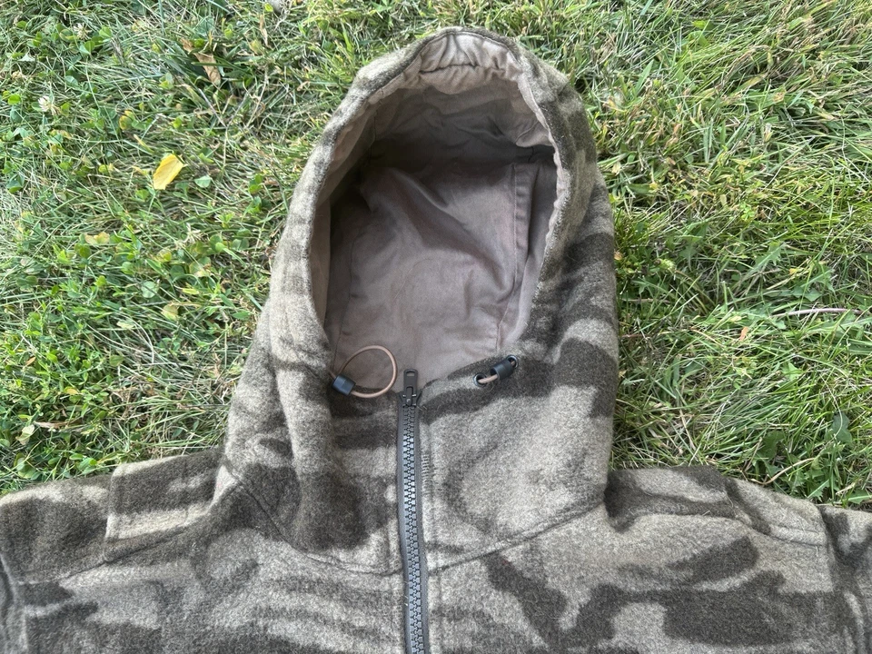 VTG Columbia Parka Mens L Gallatin Wool Blend Hooded Camo Hunting Jacket - Image 2 of 4