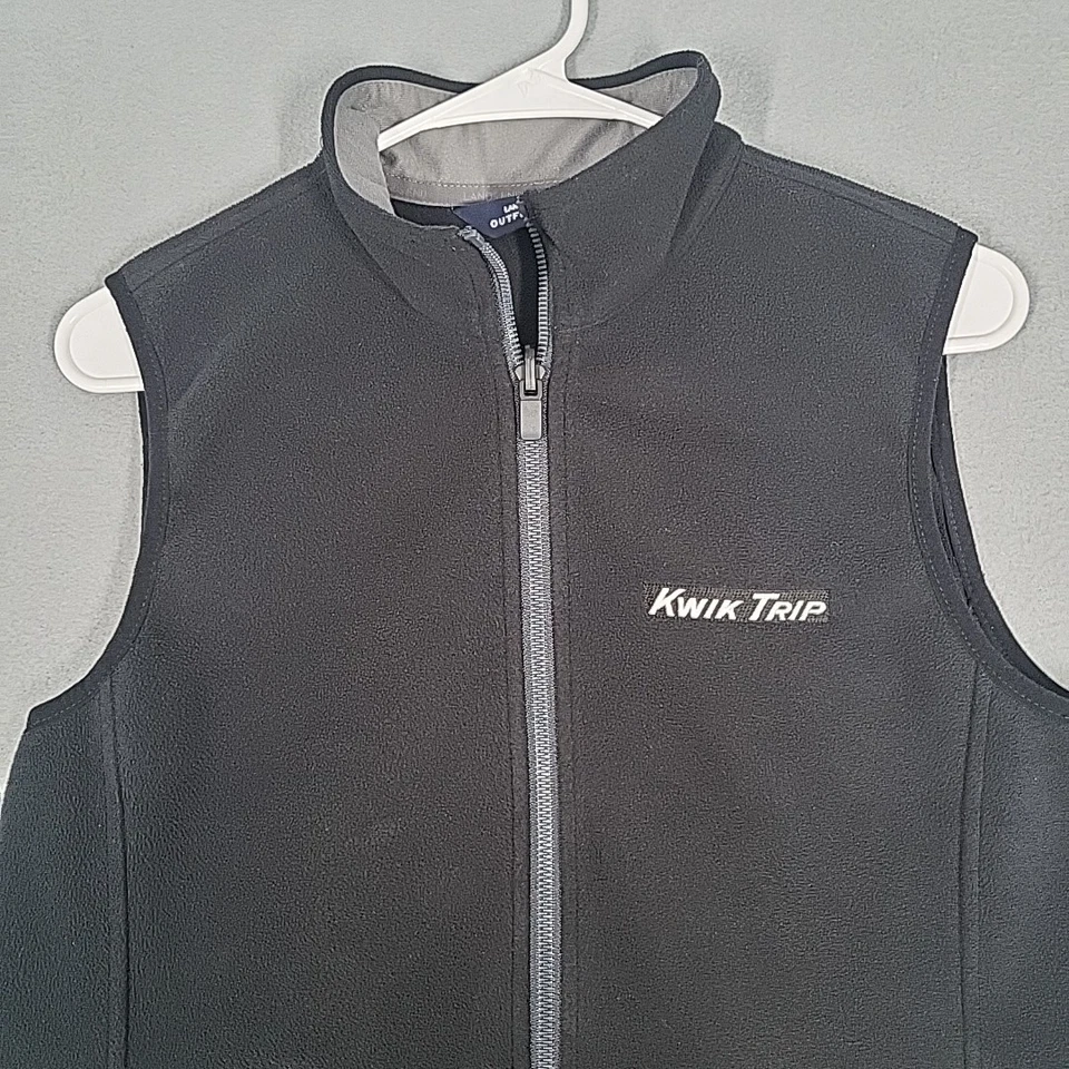 Lands End Outfitters Vest Men's S Black Polyester Kwik Trip Full Zip Outerwear - Image 2 of 4