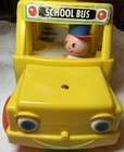 Fisher-Price Little People School Bus 1965 Vintage Toy Moves/Bus Driver Moves