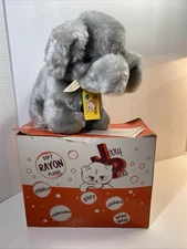 Vintage Jerry Pets Jerry Elsner Elephant Plush Stuffed Animal w/Original Box