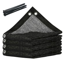 Shade Cloth 50% Black 8FT x 16FT HDPE Mesh Tarp Heavy Duty Grommets