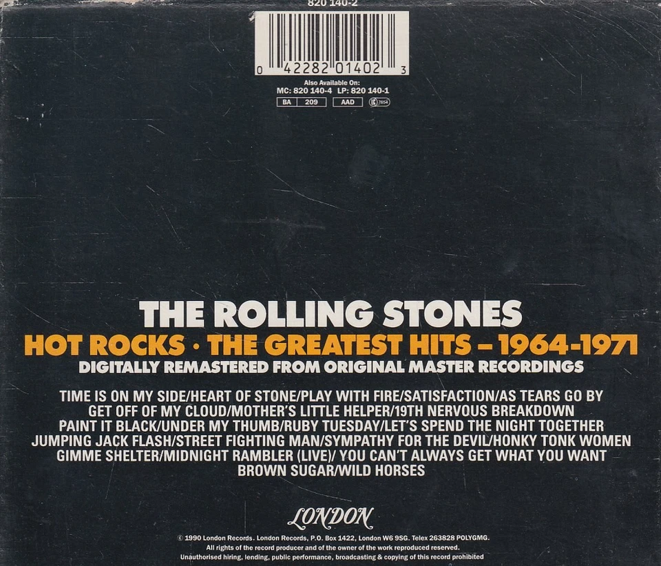 THE ROLLING STONES "Hot Rocks - The Greatest Hits 1964-1971" 2CD (Fat Box) - Bild 2 von 2
