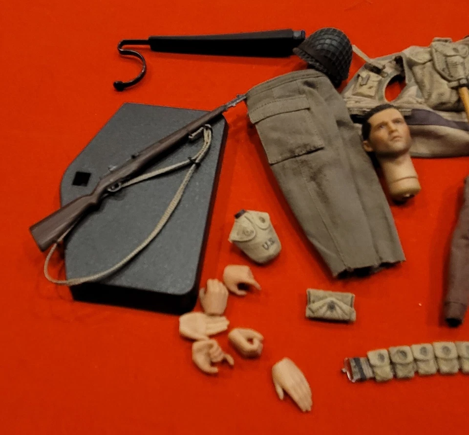 1/12  WWII US Rescue Team JACKSON INVASION VEST,HEAD SUPER LOT from POP TOYS - image 3 of 4