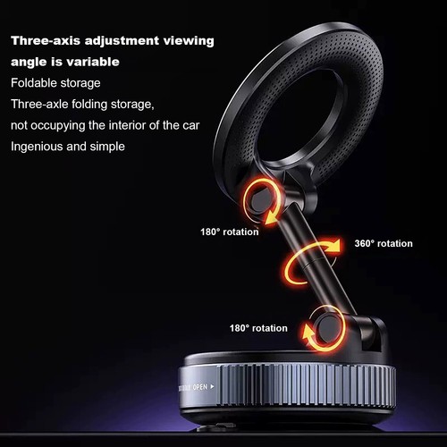Vacuum Magnetic Phone Holder Stand For iPhone 16 15 14 13 12 For Your Car/Desk - Picture 9 of 20