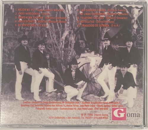 Salvajes De Chihuahua: Mejor Me Voy CD (1999, Discos Goma) - Picture 2 of 2