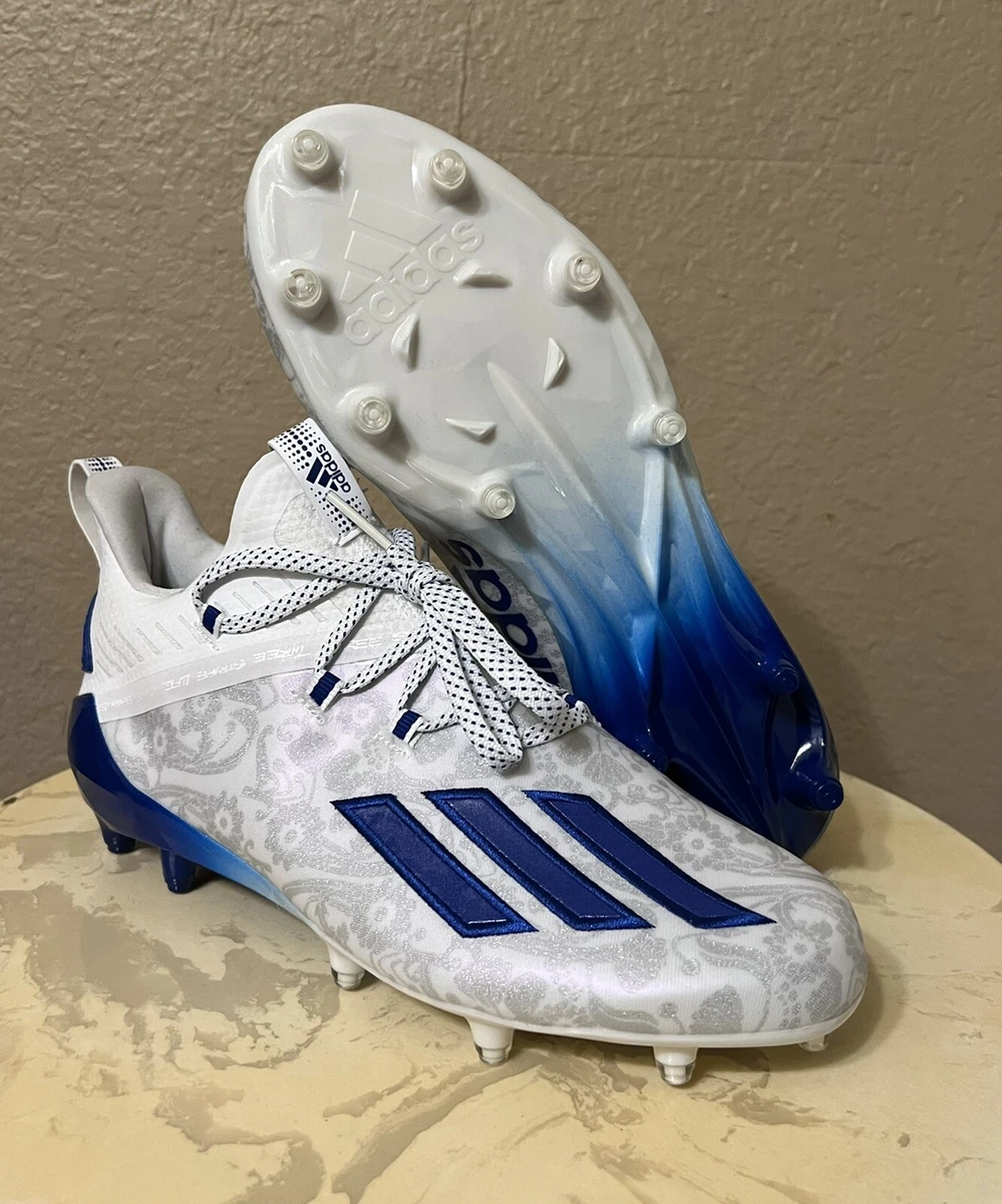 adidas football cleats white and blue